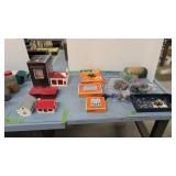 Lot Model Railroad Items Houses Lights
