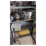 Items On Shelf Large Aluminum Mixing Bowls