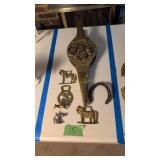 Brass Horse Figures And Bellows