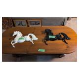 Pair Of Large Ceramic Horses 18 In Long
