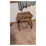 Vintage Bamboo Stool 13 In Wide 16 In Tall