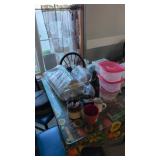 Items On Top Of Table Dixie Cups Lids Napkins