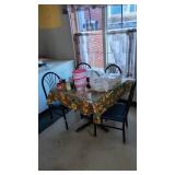 36-in Table With Glass Top And Four Chairs