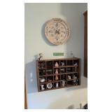 Wall Clock With Figurines And Holder