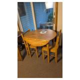 Small Drop Leaf Table With Two Chairs