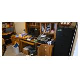 Computer Desk With Stand And Contents