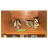 Pair Of Duck Decoys 9 In And 8 In Long