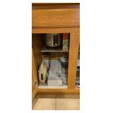 Food Vacuum Sealer And Bags In Bottom Cabinet