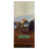 Miller And Pabst Blue Ribbon Beer Taps With Flask