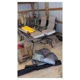 Patio Table Six Chairs Tarps Wood Etc