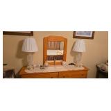 Items On Top Of Dresser Table Lamps Etc As Shown