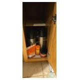 Items In Bottom Cabinet Thermoses Etc