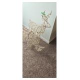 Pair Of Small Metal Christmas Reindeer Yard