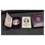 1988 silver American eagle proof coin