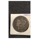 18870 Morgan silver dollar