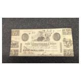 $5 obsolete currency note the Chesapeake and O