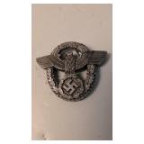 World War Ii German Police Visor Cap In 1.75 In