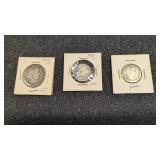 1908-0 Barber half dollar 1906 and 1916d barber