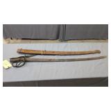 Civil War Infantry Sword With Wooden Scabbard