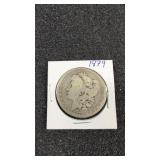 1879 Morgan silver dollar