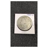 1884-0 Morgan silver dollar