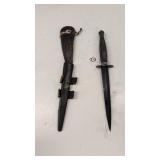 Fs Commando Fighting Knife With Leather Sheath