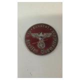 German World War Ii Vehicle Plaque 1.75 Diameter
