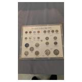 20th century type coin set as shown missing