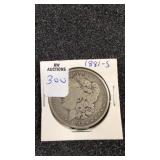1881-s Morgan silver dollar