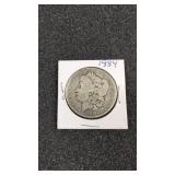 1884 Morgan silver dollar