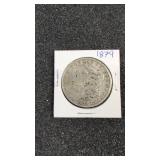 1879 Morgan silver dollar