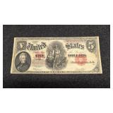 $5 wood chopper note 1907 series