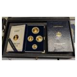 1988 US mint gold American eagle proof coin set