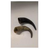Pair Of Early Powder Horns 6-in And 7-in