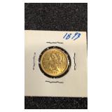 1893 us $5 gold piece