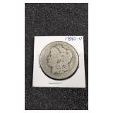 1880-0 Morgan silver dollar