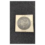 1890-0 Morgan silver dollar
