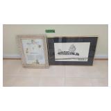Pair Of Framed Prints One Is Signed Kenny Smith