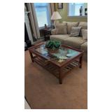 Modern Glass Top Coffee Table 52 X32 X19