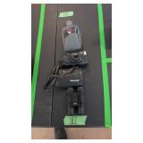 Camera And Binoculars As Shown