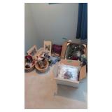 Christmas Decorations Raggedy Ann Dolls Baskets