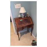 Drop Front Desk 26 X14 X36 And Items On Top