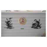 Decorative Bird Figures And Wall Thermometer