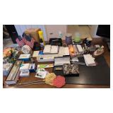 Lot Of Office Supplies Table Lamp Calculator Etc