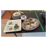 Lot Of Plates Cups Serving Pieces As Shown