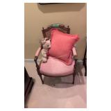 Upholstered Armchair With Pillow And Bear