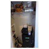 Contents Of Closet To Include Three Drawer File