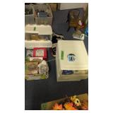 Plastic Storage Box With Cables Candles