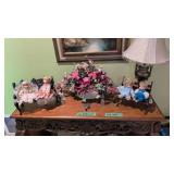 Lamp Doll Bench Decorative Items On Top And