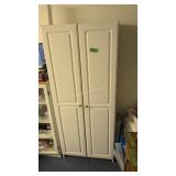 Wooden Two Door Storage Cabinet 30 X16 X71 With